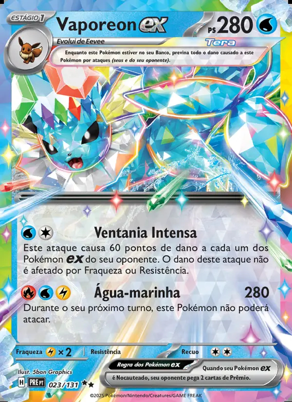 Image of the card Vaporeon ex