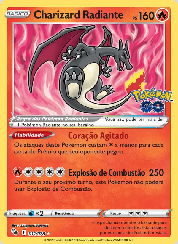 Image of the card Charizard Radiante