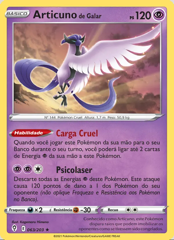 Image of the card Articuno de Galar