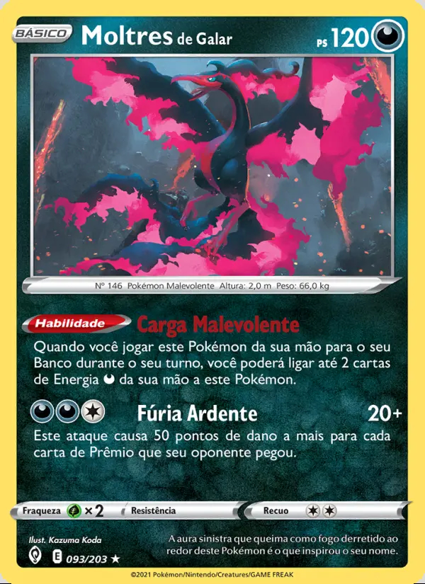 Image of the card Moltres de Galar