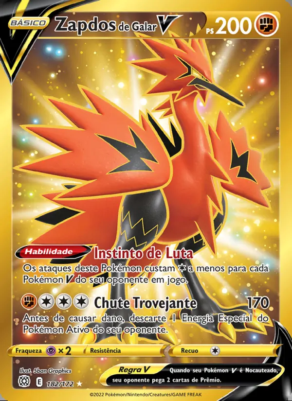 Image of the card Zapdos de Galar V